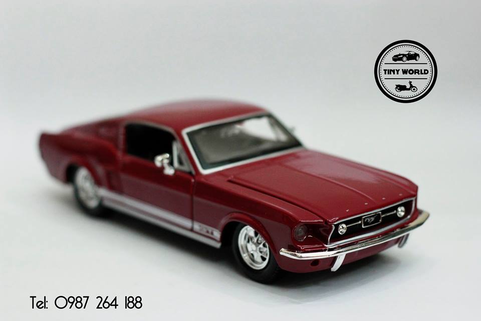 MÔ HÌNH Ô TÔ FORD MUSTANG GT 1967 (ĐỎ) 1:24 MAISTO