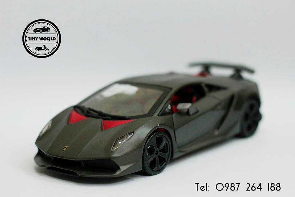 MÔ HÌNH Ô TÔ LAMBORGHINI SESTO ELEMENTO (XÁM) 1:24 BBURAGO