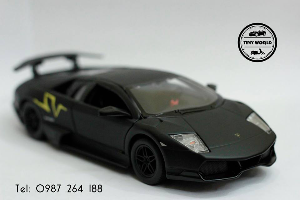 MÔ HÌNH Ô TÔ LAMBORGHINI MURCIELAGO SV LP670-4 (ĐEN SẦN) 1:24 SPEEDY