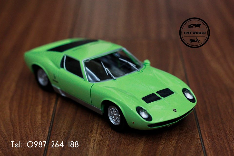 MÔ HÌNH Ô TÔ LAMBORGHINI MIURA P 400 S (XANH) 1:24 MOTORMAX