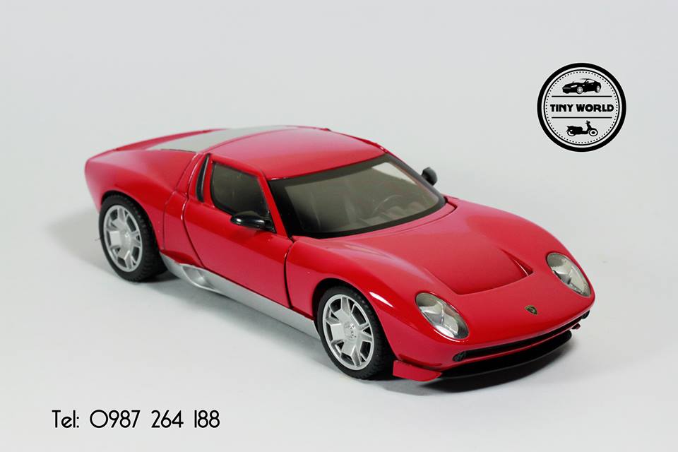 MÔ HÌNH Ô TÔ LAMBORGHINI MIURA P 400 S (ĐỎ) 1:24 MOTORMAX