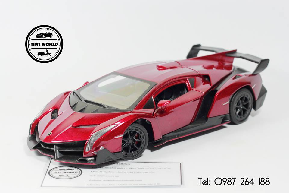 MÔ HÌNH Ô TÔ LAMBORGHINI VENENO (ĐỎ) 1:24 MZ