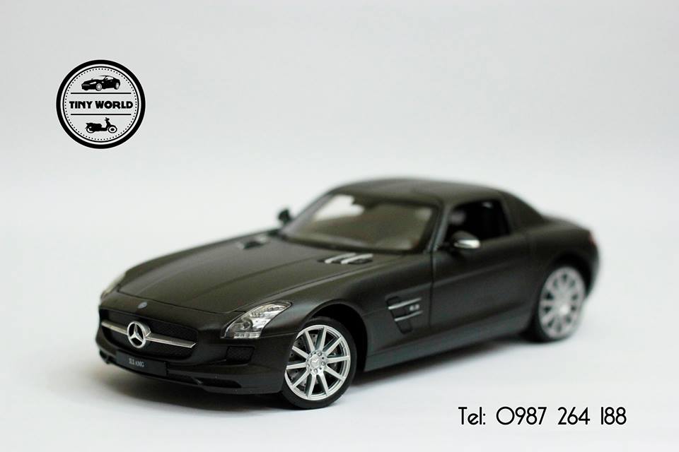 MÔ HÌNH Ô TÔ MERCEDES-BENZ SLS AMG (ĐEN) 1:24 WELLY