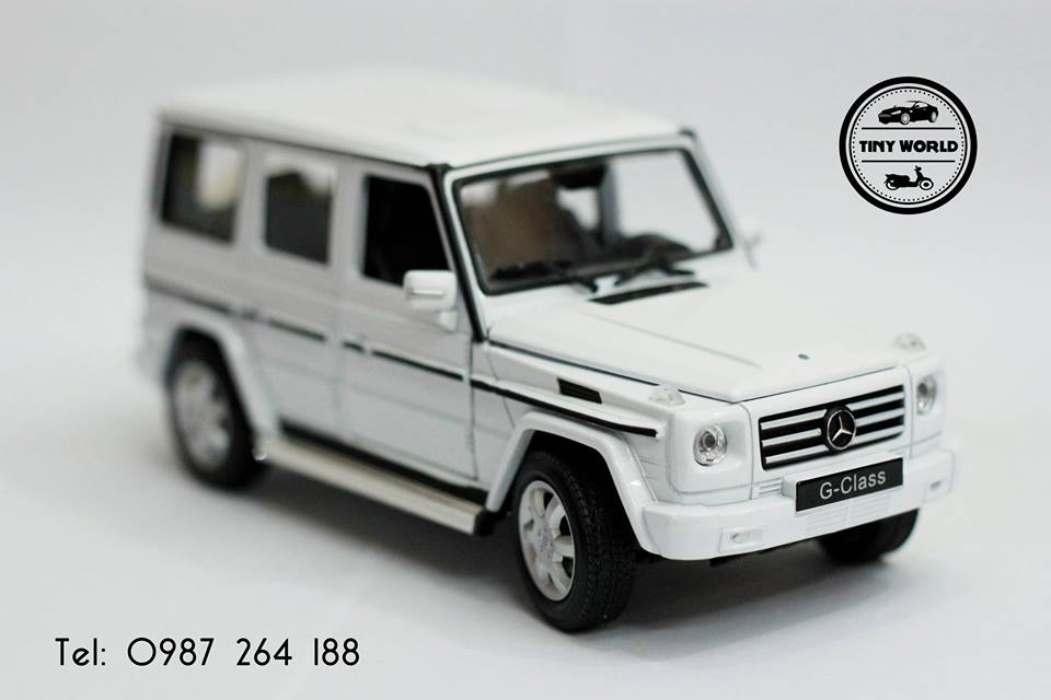 MÔ HÌNH Ô TÔ MERCEDES-BENZ G500 (TRẮNG) 1:24 WELLY FX