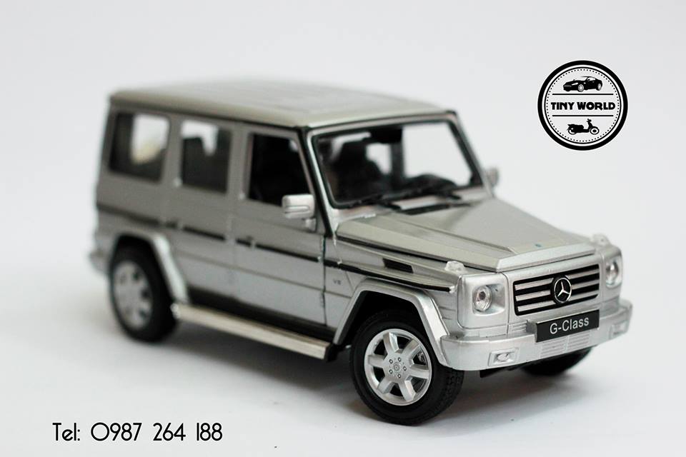 MÔ HÌNH Ô TÔ MERCEDES-BENZ G500 (BẠC) 1:24 WELLY FX