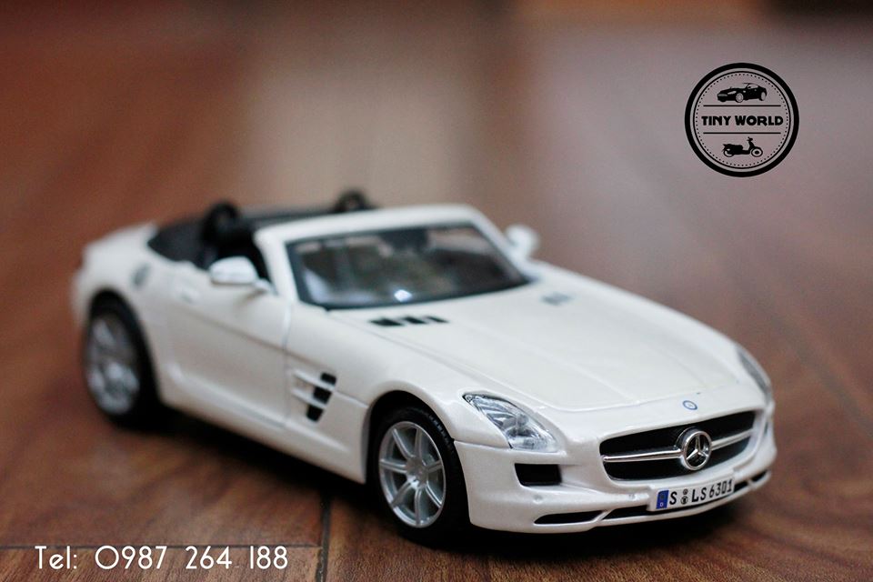 MÔ HÌNH Ô TÔ MERCEDES-BENZ SLS AMG ROADSTER (TRẮNG) 1:24 MAISTO