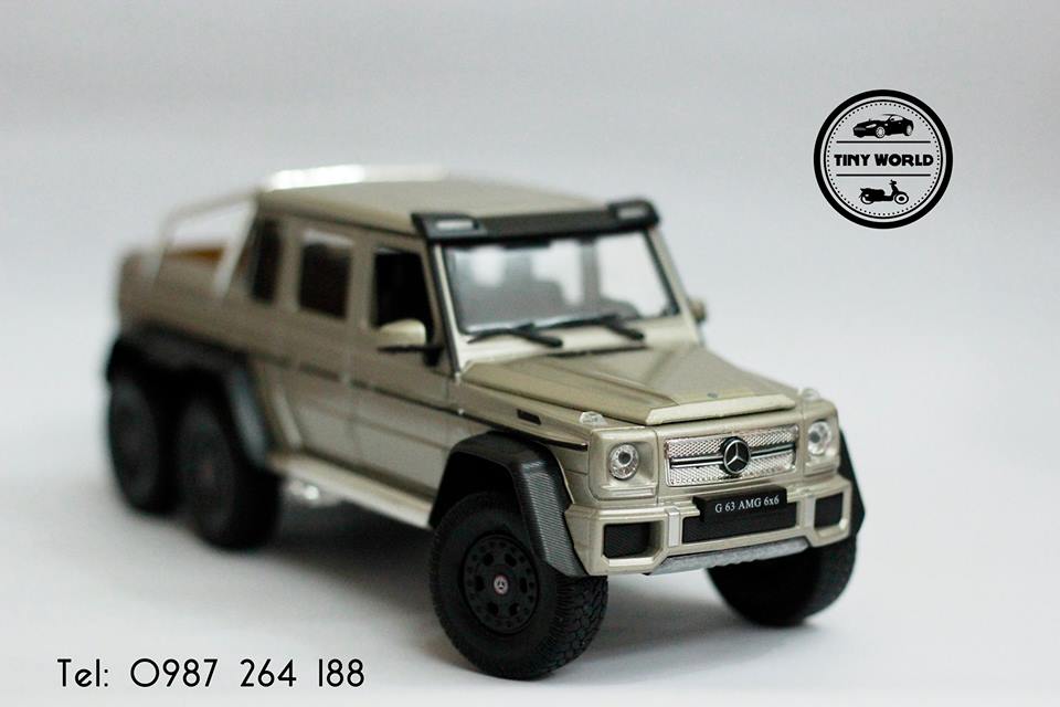 MÔ HÌNH Ô TÔ MERCECES-BENZ G63 AMG 6X6 (GOLD) 1:24 WELLY