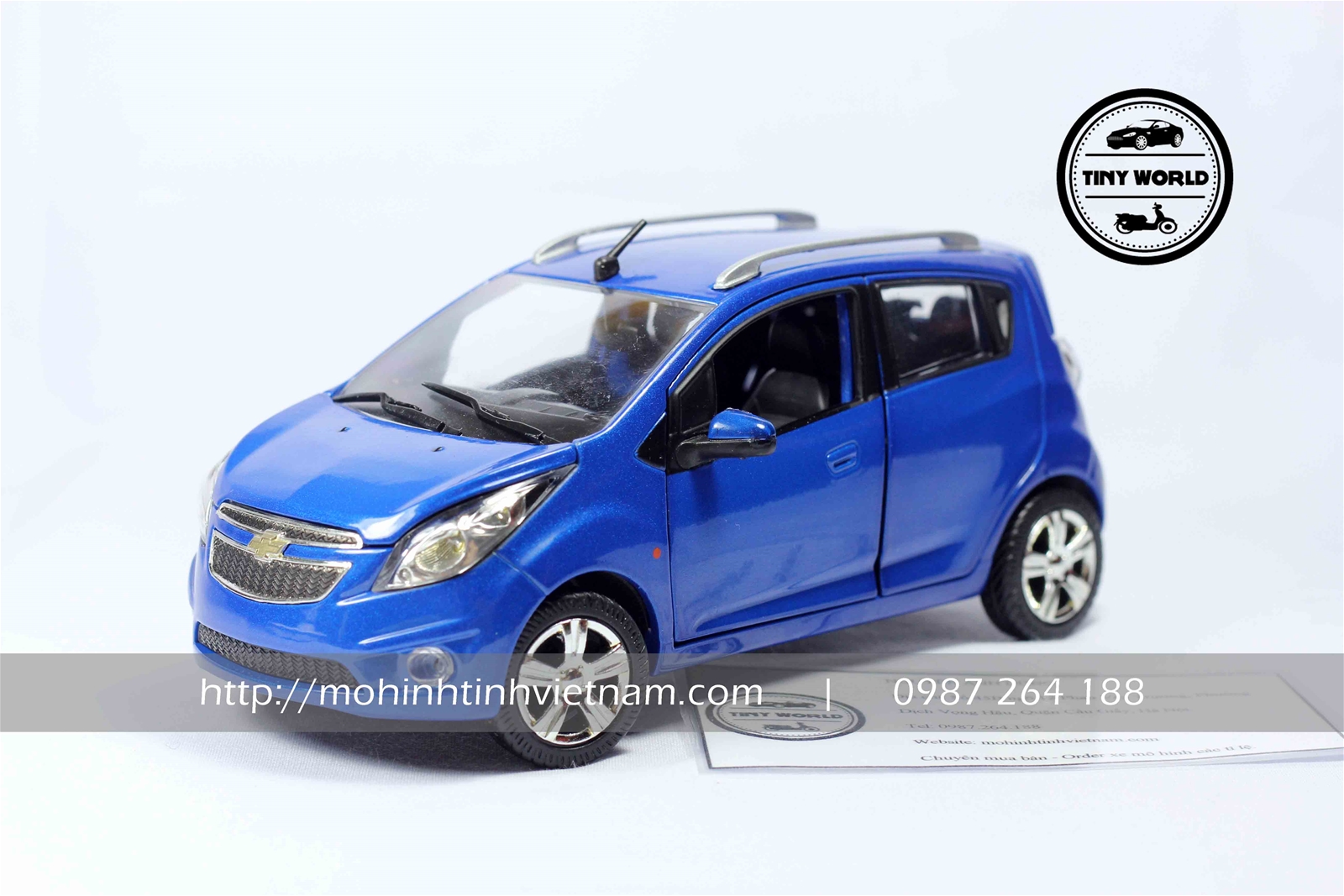 MÔ HÌNH Ô TÔ CHEVROLET SPARK (XANH) 1:24 NORSCOT