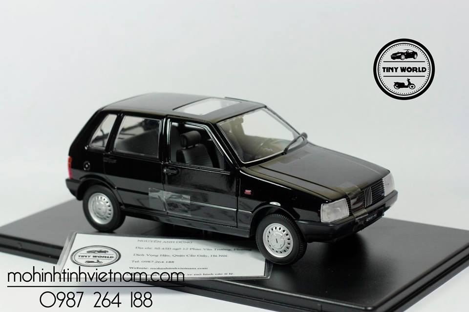 MÔ HÌNH Ô TÔ FIAT UNO 55S 1983 (ĐEN) 1:24 WHITEBOX