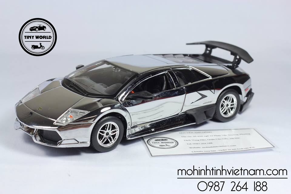 MÔ HÌNH Ô TÔ LAMBORGHINI MURCIELAGO SV LP670-4 (MẠ CROM) 1:24 SPEEDY