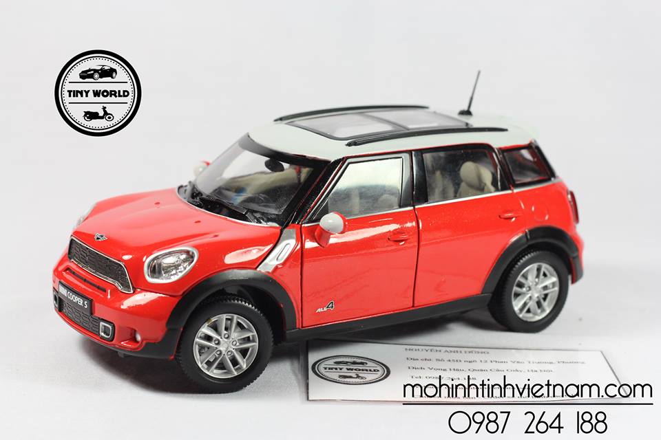 MÔ HÌNH Ô TÔ MINI COOPER S COUNTRYMAN (ĐỎ) 1:24 KDW