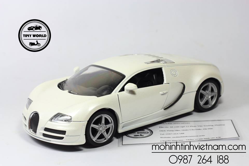 MÔ HÌNH Ô TÔ BUGATTI VEYRON (TRẮNG) 1:24