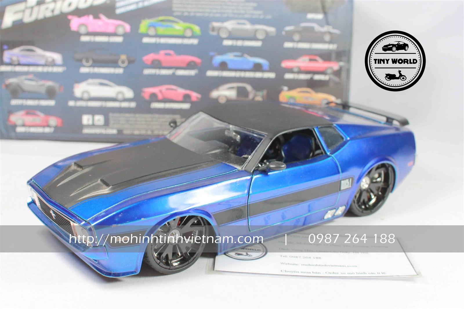 MÔ HÌNH Ô TÔ FORD MUSTANG 1973 (XANH) 1:24 JADA