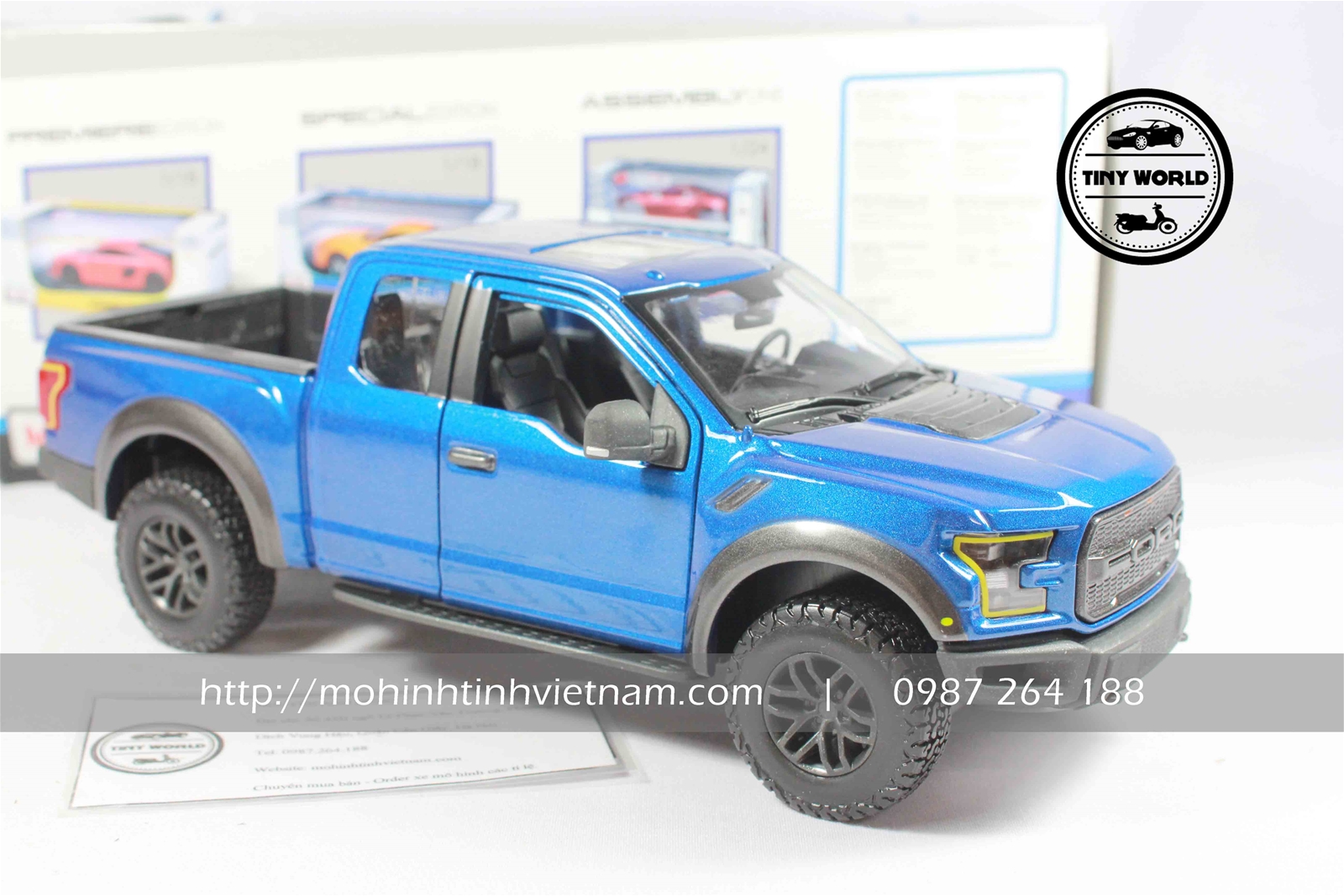 MÔ HÌNH Ô TÔ FORD F150 RAPTOR 2017 (XANH) 1:24 MAISTO