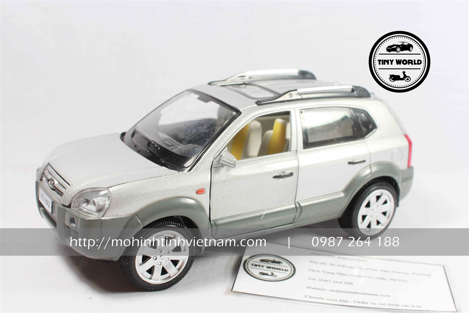 MÔ HÌNH Ô TÔ HYUNDAI TUCSON (XÁM) 1:24 DIECAST MODEL