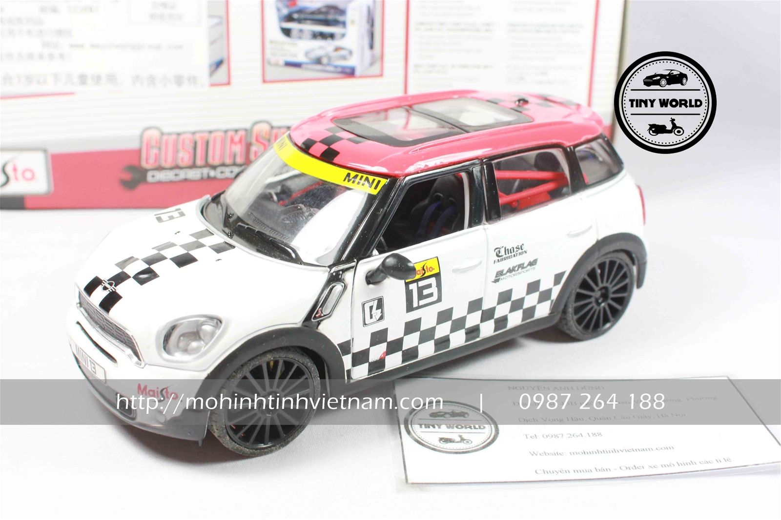 MÔ HÌNH Ô TÔ MINI COUNTRYMAN (TRẮNG) 1:24 MAISTO