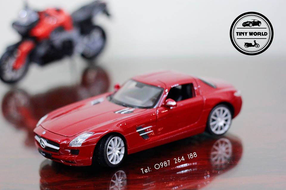 MÔ HÌNH Ô TÔ MERCEDES-BENZ SLS AMG (ĐỎ) 1:24 WELLY