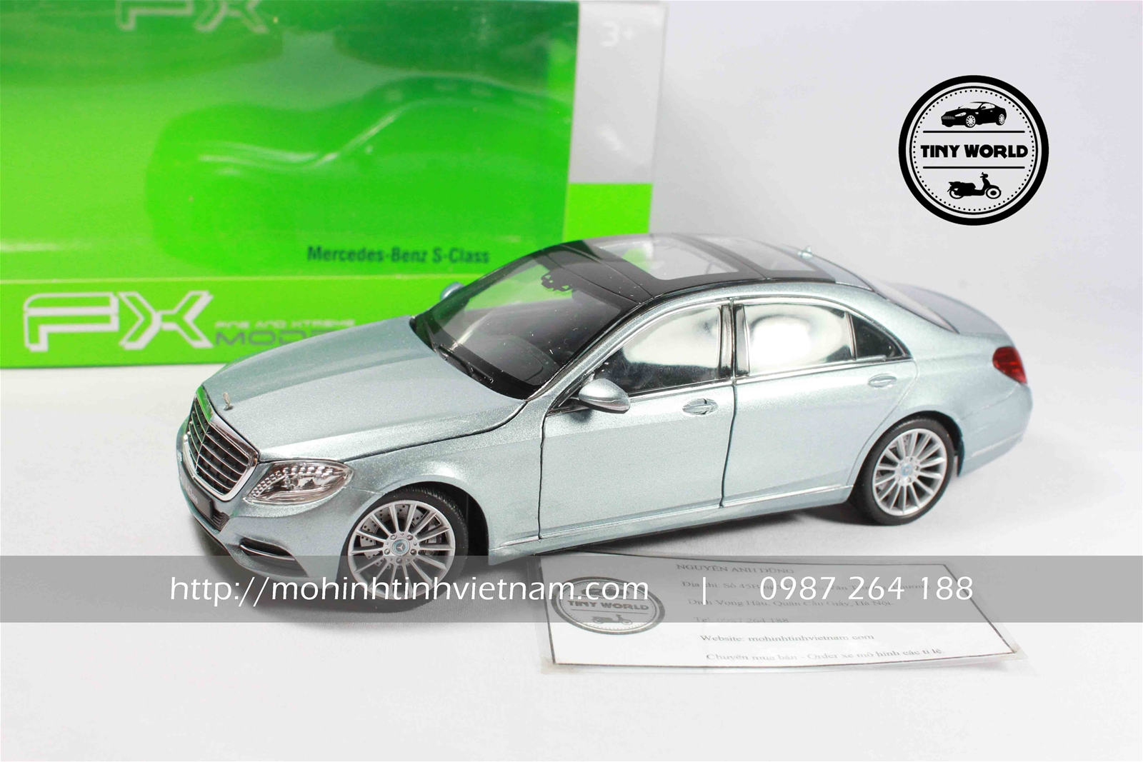 MÔ HÌNH Ô TÔ MERCEDES-BENZ S-CLASS (XANH) 1:24 WELLY