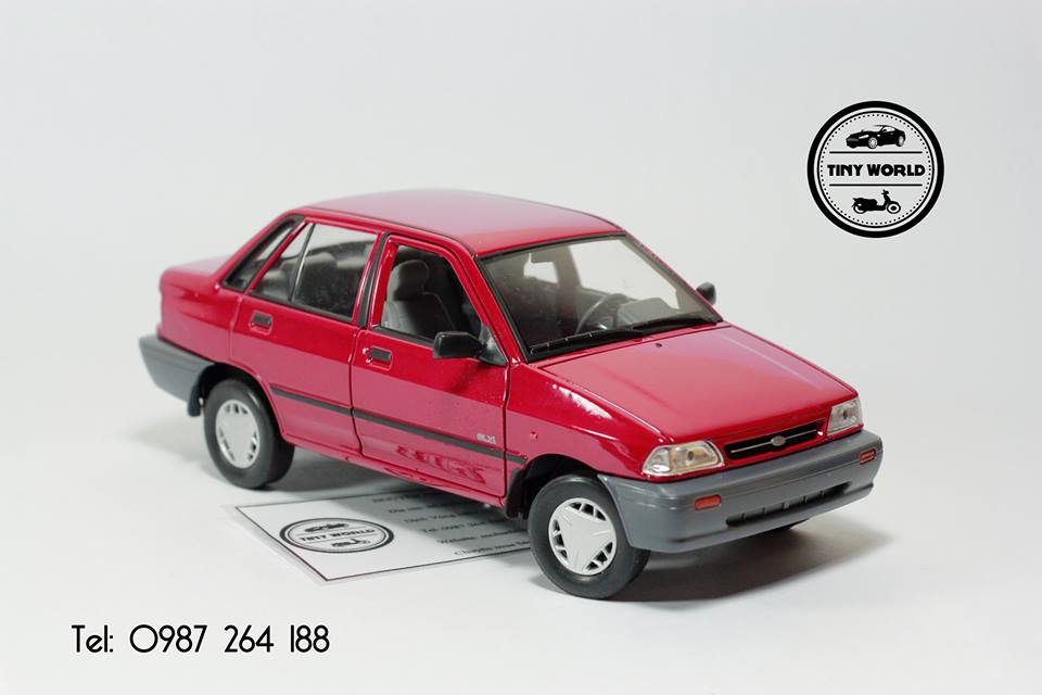 MÔ HÌNH Ô TÔ KIA PRIDE 1987 (ĐỎ) 1:24 WELLY