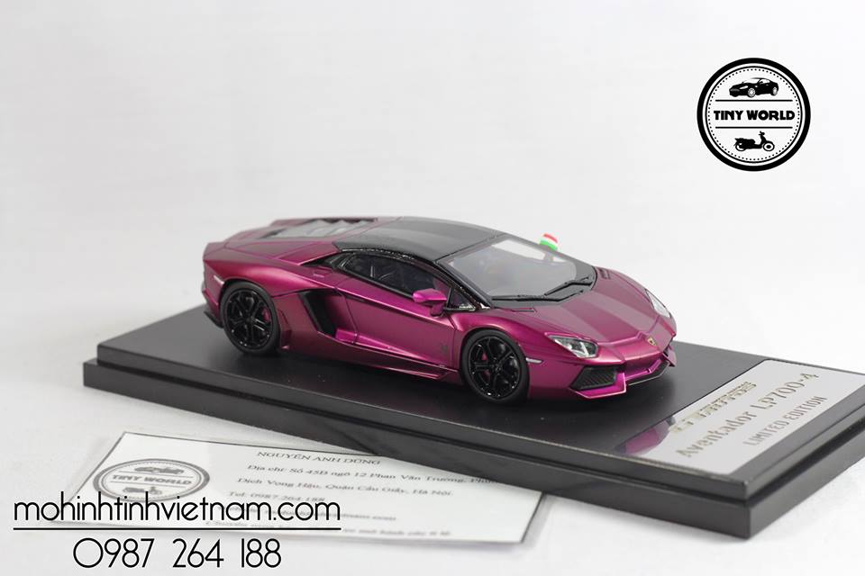 MÔ HÌNH Ô TÔ LAMBORGHINI AVENTADOR LP700-4 (TÍM) 1:43 GTAUTOS