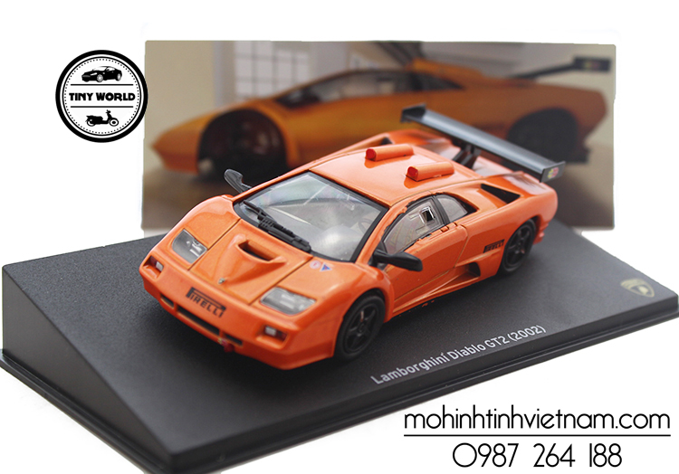 MÔ HÌNH Ô TÔ LAMBORGHINI DIABLO GT2 2002 (CAM) IXO