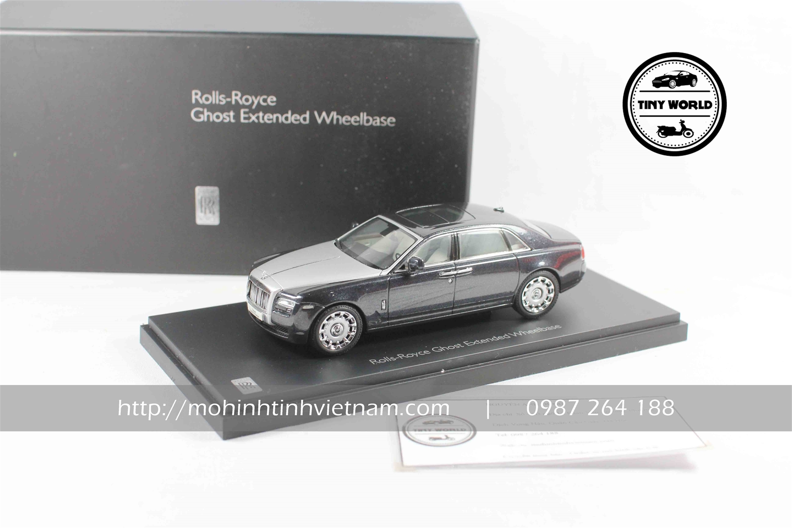 MÔ HÌNH Ô TÔ ROLLS-ROYCE GHOST EWB (ĐEN) 1:43 KYOSHO