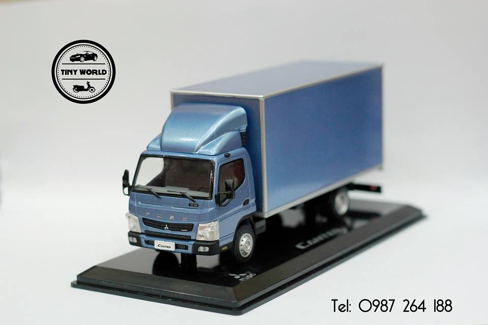 MÔ HÌNH XE TẢI MITSUBISHI FUSO CANTER (XANH) 1:43 DEALER