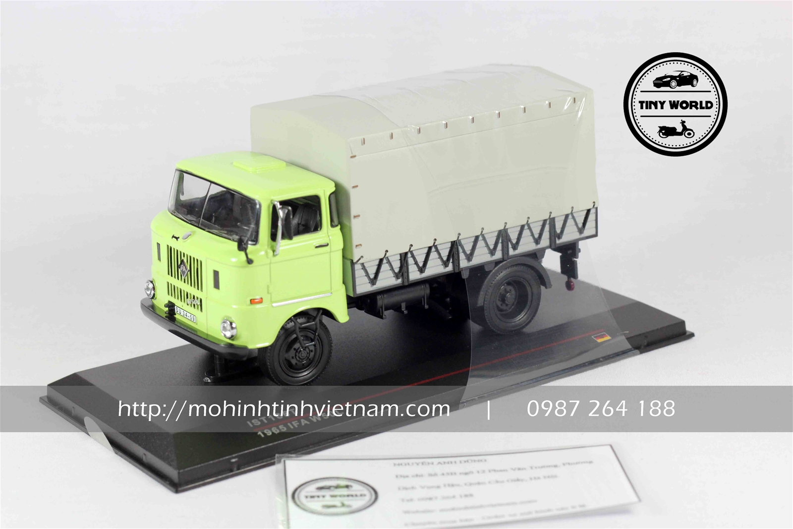 MÔ HÌNH XE TẢI IFA W50L1965 (XANH) 1:43 IST