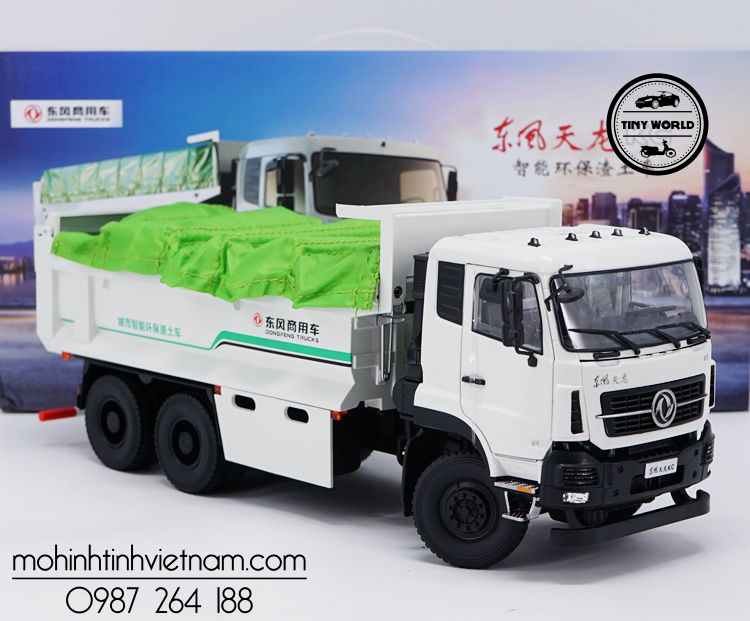 MÔ HÌNH XE TẢI DONGFENG TIANLONG (TRẮNG) 1:24 DEALER