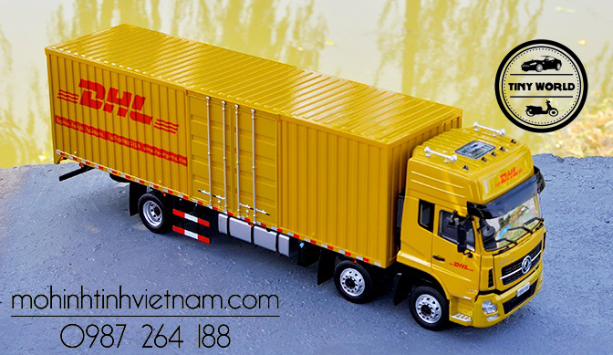 MÔ HÌNH XE TẢI DONGFENG TIANLONG DHL EXPRESS (VÀNG) 1:24 DEALER