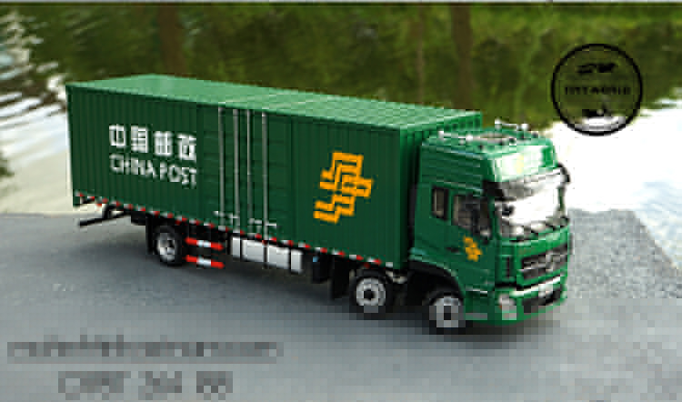 MÔ HÌNH XE TẢI DONGFENG TIANLONG CHINA POST (XANH) 1:24 DEALER