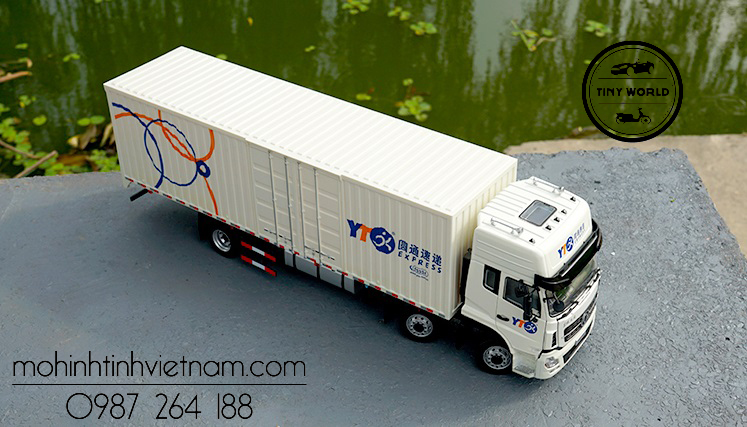 MÔ HÌNH XE TẢI DONGFENG TIANLONG YT EXPRESS (TRẮNG) 1:24 DEALER