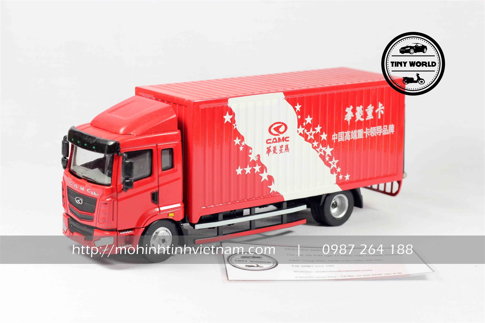 MÔ HÌNH XE TẢI HANMA H3 (ĐỎ) 1:50 DEALER