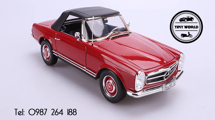 MÔ HÌNH Ô TÔ MERCEDES-BENZ 280SL 1969 (ĐỎ) 1:18 NOREV