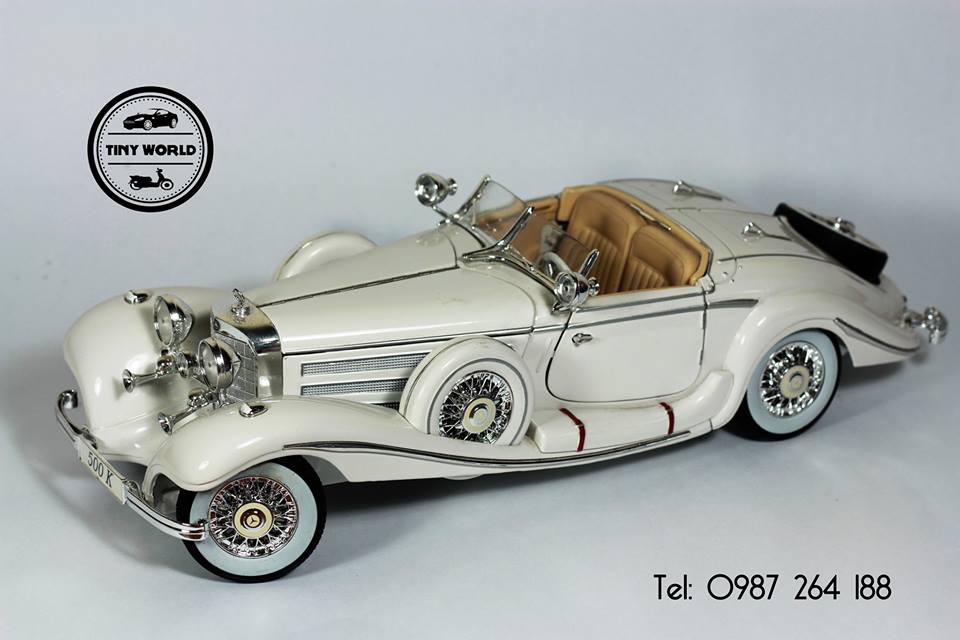 MÔ HÌNH Ô TÔ MERCEDES-BENZ 500K TYP SPECIAL (TRẮNG) 1:18 MAISTO