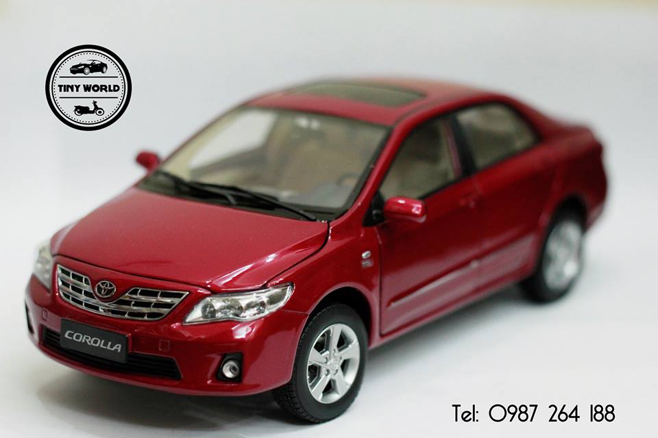 MÔ HÌNH Ô TÔ TOYOTA COROLLA 2012 (ĐỎ) 1:18 PAUDI