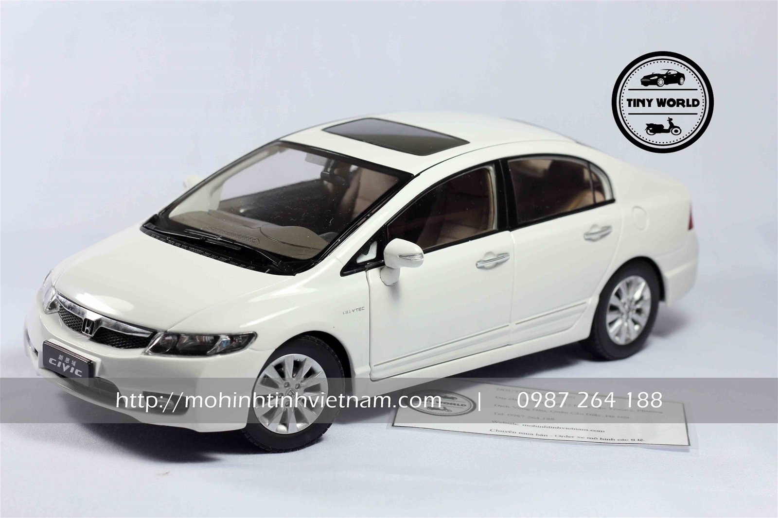 MÔ HÌNH Ô TÔ HONDA CIVIC (TRẮNG) 1:18 PAUDI