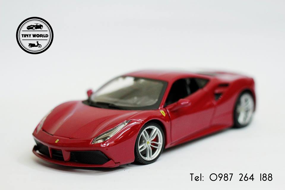 MÔ HÌNH Ô TÔ FERRARI 488 GTB (ĐỎ) 1:24 BBURAGO