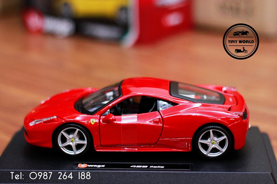 MÔ HÌNH Ô TÔ FERRARI 458 ITALIA (ĐỎ) 1:24 BBURAGO