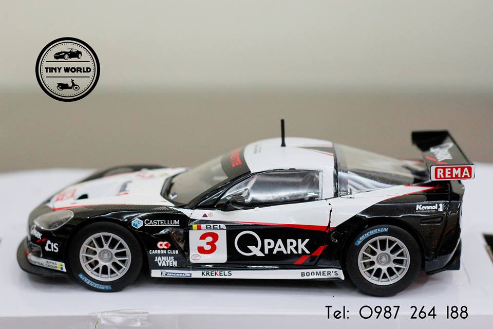 MÔ HÌNH Ô TÔ CHEVROLET CORVETTE BẢN ĐUA (ĐEN) 1:24 MOTORAMA