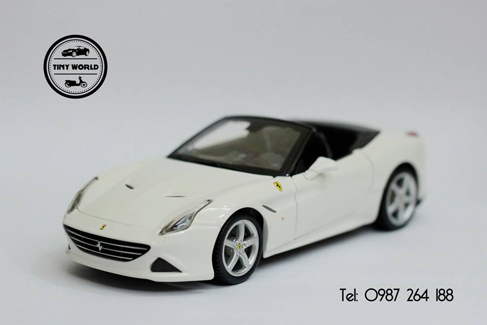 MÔ HÌNH Ô TÔ FERRARI CALIFORNIA T MUI TRẦN (TRẮNG) 1:24 BBURAGO