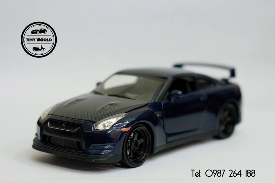 MÔ HÌNH Ô TÔ NISSAN GT-R (XANH) 1:24 JADA