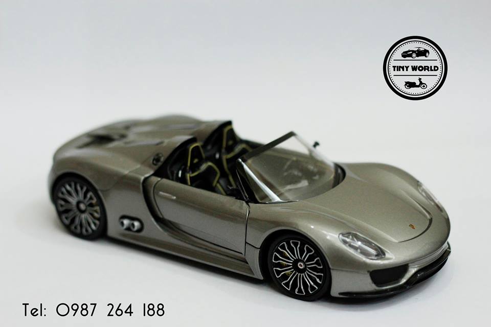 PORSCHE 918 SPYDER (XÁM) 1:24 WELLY