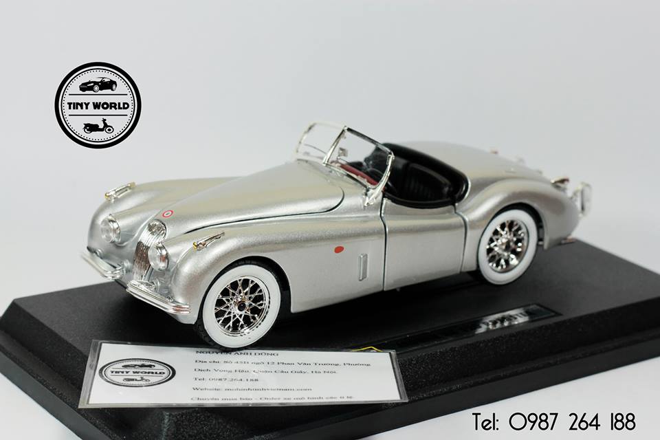 MÔ HÌNH Ô TÔ JAGUAR XK 120 ROADSTER (BẠC) 1:24 BBURAGO