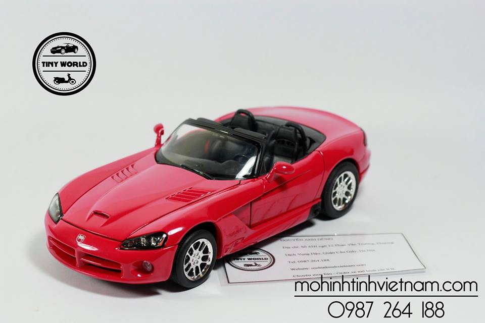 MÔ HÌNH Ô TÔ DODGE VIPER SRT-10 (ĐỎ) 1:24 WELLY