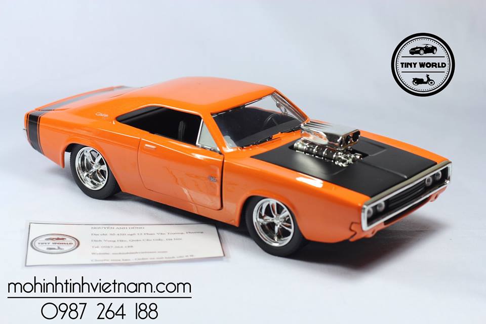 MÔ HÌNH Ô TÔ DODGE CHARGER RT 1970 (CAM) 1:24 JADA
