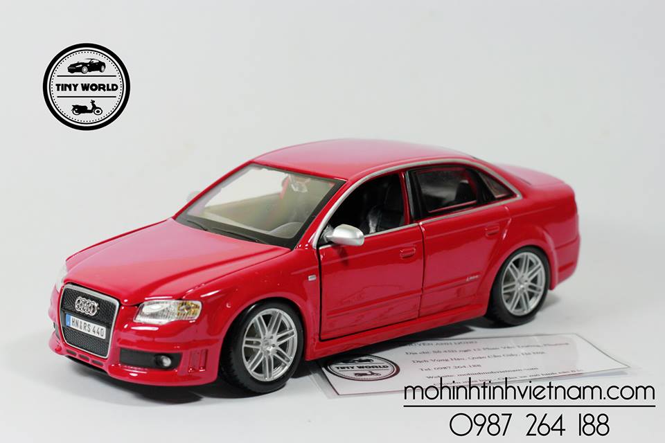 MÔ HÌNH Ô TÔ AUDI RS4 (ĐỎ) 1:24 BBURAGO