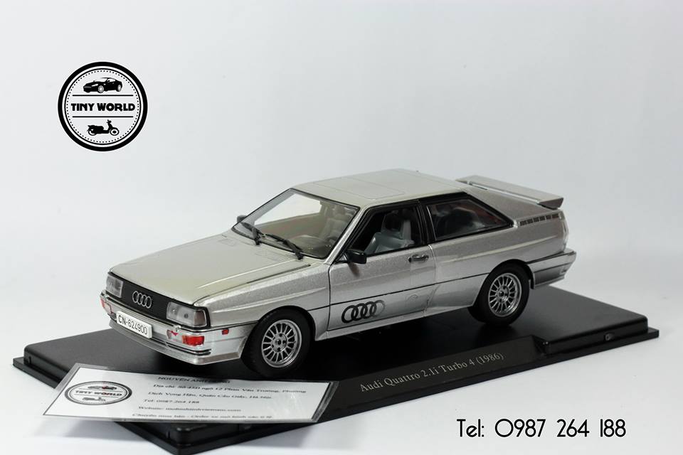 MÔ HÌNH Ô TÔ AUDI QUATTRO 1986 (BẠC) 1:24 WHITEBOX