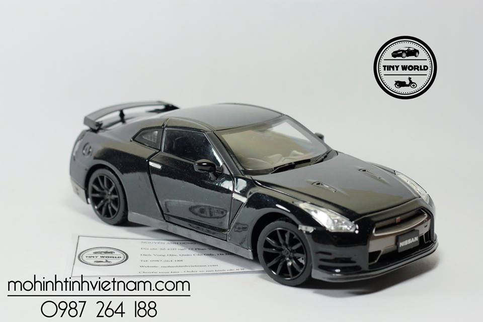 MÔ HÌNH Ô TÔ NISSAN GT-R (ĐEN) 1:24 KAIDIWEI