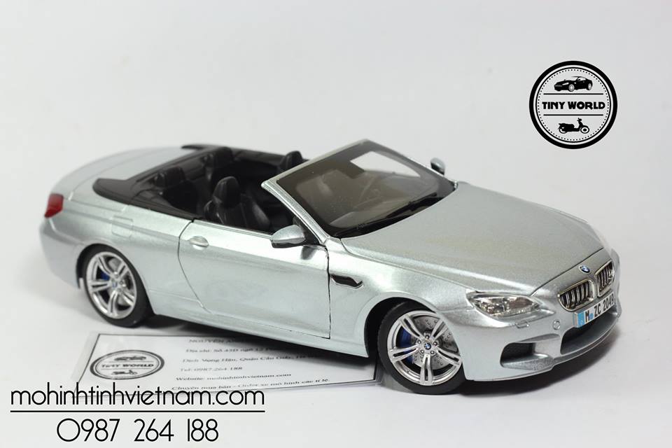 MÔ HÌNH Ô TÔ BMW M6 MUI TRẦN (BẠC) 1:24 JOYCITY
